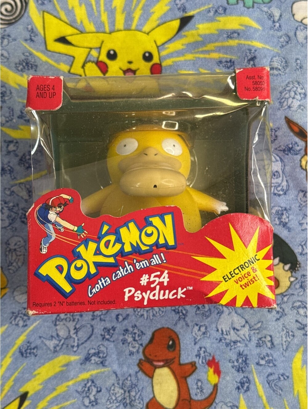Vintage 1999 Hasbro Pokemon #54 Psyduck Electronic Toy in Box (#4)